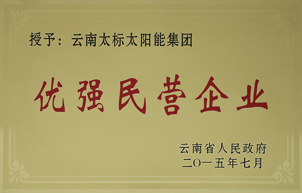 云南省2015優(yōu)強(qiáng)民營(yíng)企業(yè)
